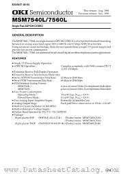 MSM7560L datasheet pdf OKI electronic components