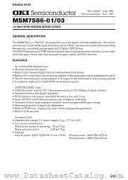 MSM7586-03 datasheet pdf OKI electronic components