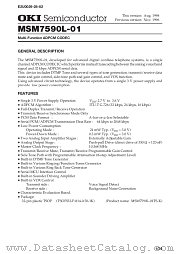 MSM7590L-01 datasheet pdf OKI electronic components