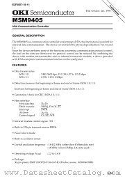MSM9405 datasheet pdf OKI electronic components