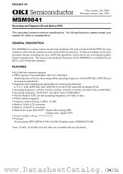 MSM9841GS-2K datasheet pdf OKI electronic components