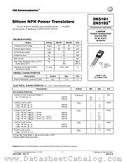 2N5191-D datasheet pdf ON Semiconductor