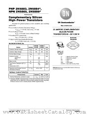 2N5883-D datasheet pdf ON Semiconductor
