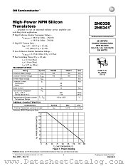 2N6338-D datasheet pdf ON Semiconductor