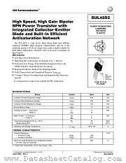 BUL45D2-D datasheet pdf ON Semiconductor