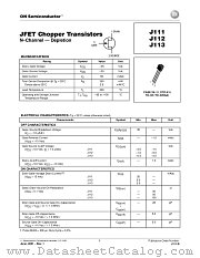J111-D datasheet pdf ON Semiconductor