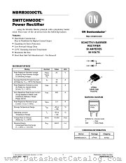 MBRB3030CTL-D datasheet pdf ON Semiconductor