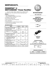 MBRP40045CTL-D datasheet pdf ON Semiconductor