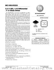 MC100LVE222-D datasheet pdf ON Semiconductor
