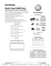 MC74HC00A-D datasheet pdf ON Semiconductor