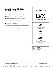 MC74LVX32-D datasheet pdf ON Semiconductor