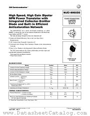 MJE18002D2-D datasheet pdf ON Semiconductor