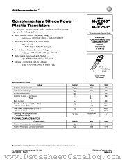 MJE243-D datasheet pdf ON Semiconductor