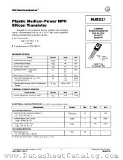 MJE521-D datasheet pdf ON Semiconductor