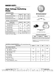 MMSD103T1-D datasheet pdf ON Semiconductor