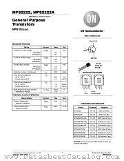 MPS2222-D datasheet pdf ON Semiconductor