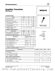 MPSA70-D datasheet pdf ON Semiconductor