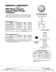 MSB92WT1-D datasheet pdf ON Semiconductor