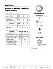 MSC3130T1-D datasheet pdf ON Semiconductor