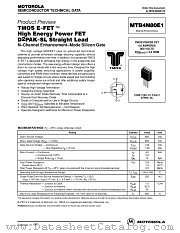 MTB4N80E1-D datasheet pdf ON Semiconductor