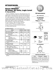 MTD20P06HDL-D datasheet pdf ON Semiconductor
