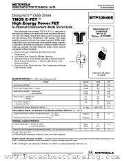 MTP10N40E-D datasheet pdf ON Semiconductor