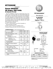 MTP20N20E-D datasheet pdf ON Semiconductor
