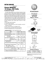 MTW16N40E-D datasheet pdf ON Semiconductor