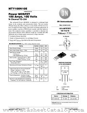 MTY100N10E-D datasheet pdf ON Semiconductor