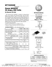MTY55N20E-D datasheet pdf ON Semiconductor