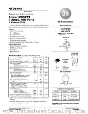 NTD6N40-D datasheet pdf ON Semiconductor