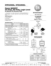 NTP22N06L-D datasheet pdf ON Semiconductor