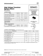 PZTA42T1-D datasheet pdf ON Semiconductor