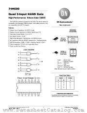 74HC00 datasheet pdf ON Semiconductor