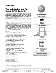 ADM1033 datasheet pdf ON Semiconductor