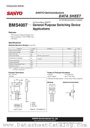 BMS4007 datasheet pdf ON Semiconductor