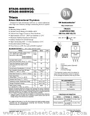 BTA08-600BW3 datasheet pdf ON Semiconductor