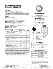 BTA30H-600CW3 datasheet pdf ON Semiconductor