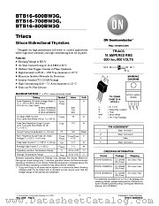 BTB16-600BW3 datasheet pdf ON Semiconductor