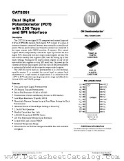 CAT5261 datasheet pdf ON Semiconductor