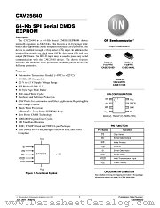 CAV25640 datasheet pdf ON Semiconductor