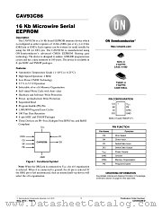 CAV93C86 datasheet pdf ON Semiconductor
