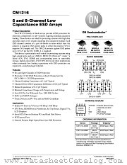 CM1216 datasheet pdf ON Semiconductor