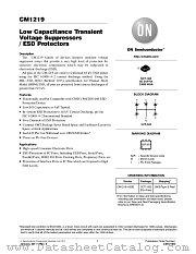 CM1219 datasheet pdf ON Semiconductor