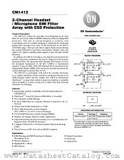 CM1412 datasheet pdf ON Semiconductor