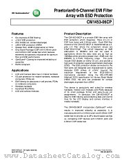 CM1453-06CP datasheet pdf ON Semiconductor