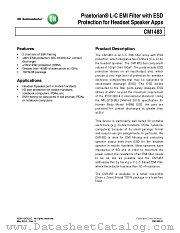 CM1483 datasheet pdf ON Semiconductor