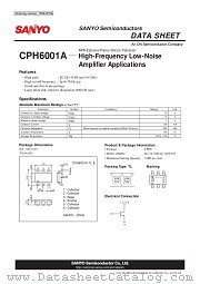 CPH6001A datasheet pdf ON Semiconductor