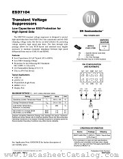 ESD7104 datasheet pdf ON Semiconductor