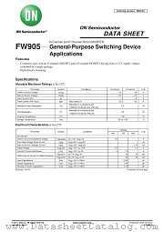 FW905 datasheet pdf ON Semiconductor